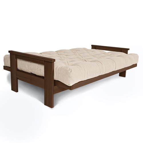 Check WoodMan Mexico Sofa Bed Walnut Cream Scandinavian Style WUA-00629
