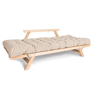 WoodMan Sofa Bed Cream Solid Beech Wood WUA-00375 small 4