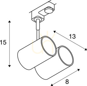 Track Light SLV BIMA II 2xGU10 3-Circuit Black 152230 2 Track Light SLV BIMA II 2xGU10 3-Circuit Black 152230 small 2