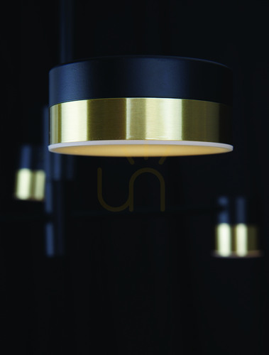 Check Pendant Light Max Light Puma P0404 Gold Black 4-Light LED 82 cm