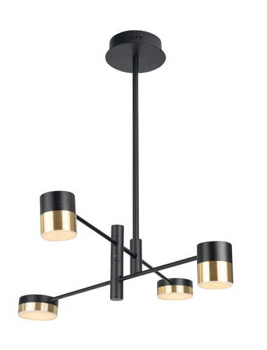 Check Pendant Light Max Light Puma P0404 Gold Black 4-Light LED 82 cm