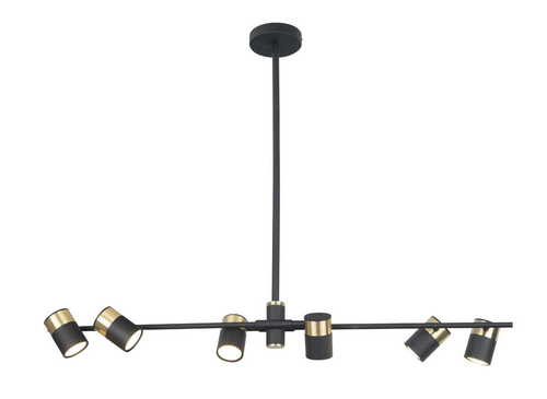 Check Pendant Light Max Light Puma P0409 Gold Black 6-Light 95 cm