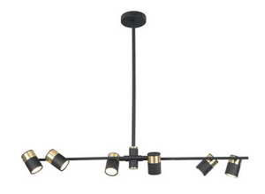 Pendant Light Max Light Puma P0409 Gold Black 6-Light 95 cm 0 Pendant Light Max Light Puma P0409 Gold Black 6-Light 95 cm small 0