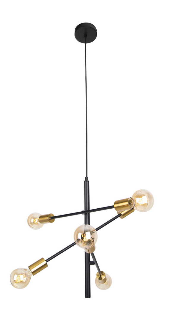 Check Pendant Light Max Light TODI P0397 Black Gold 6-Light Metal E27 60 cm Pendant Light Max Light TODI P0397 Black Gold 6-Light Metal E27 60 cm