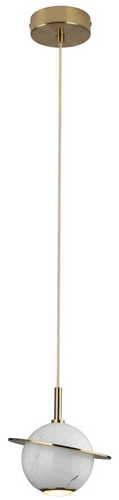 Check Pendant lamp Max Light Uranos P0413 white gold marble 16 cm LED 5W