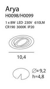Recessed Spotlight Max Light Arya Tilted Black 8W 3000K H0099 1 Recessed Spotlight Max Light Arya Tilted Black 8W 3000K H0099 small 1