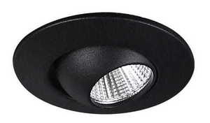 Recessed Luminaire Max Light Yuca Round Tilted Black 3000K 3W H0105 small 0