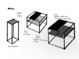 MATRIX METAL 80 coffee table - black small 5