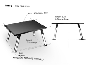 PRATO 140 dining table - black small 5