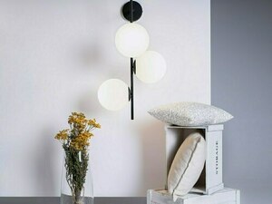 CustomForm BOBLER 1connect wall light, black, 3×E27 small 1