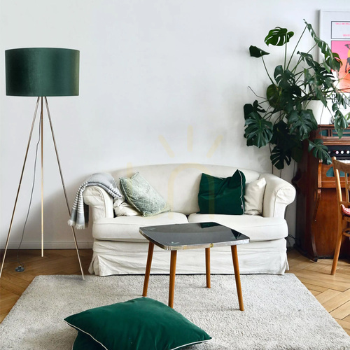 Check Zuma Line INGA H06-GD-GR floor lamp – green and gold, E27, 155 cm