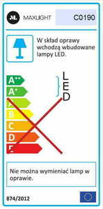 Plafon Max Light Linear C0190 LED 18W 3000K czarny 57x57 cm small 3