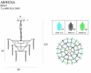 Pendant Light Max Light Arwena P0417 Gold 7-Light E14 2 Pendant Light Max Light Arwena P0417 Gold 7-Light E14 small 2