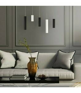 Pendant light Ramko Piano W5 67968 5xGU10 black painted aluminum modern 70cm small 1
