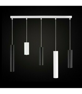 Pendant light Ramko Piano W5 67968 5xGU10 black painted aluminum modern 70cm small 0
