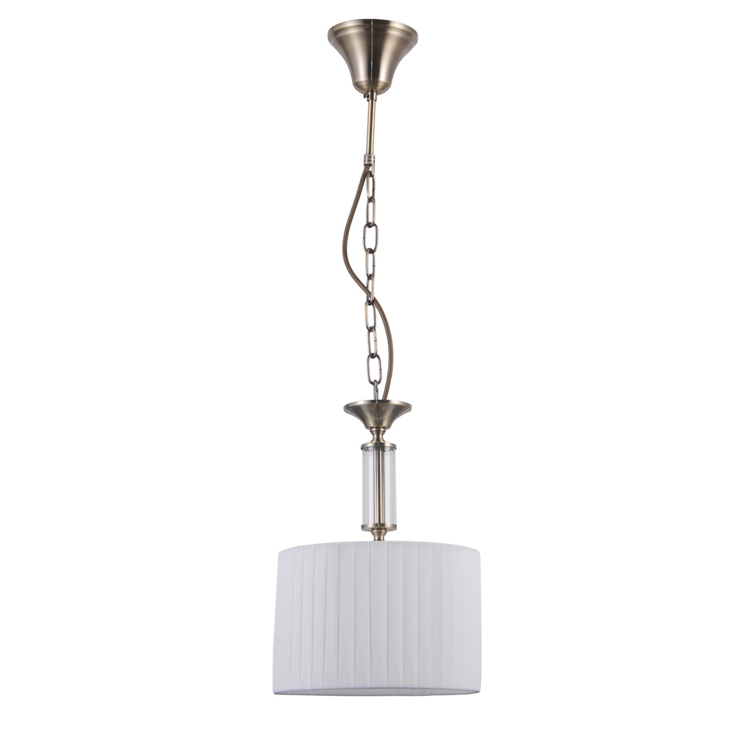 Italux Ferlena Pendant Light E14 White Fabric Brown 24 cm PND-28343-1
