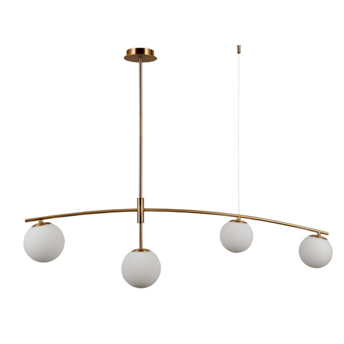 Check Italux Senai Brass White 4-Light G9 Pendant Lamp PND-31322-4-HB