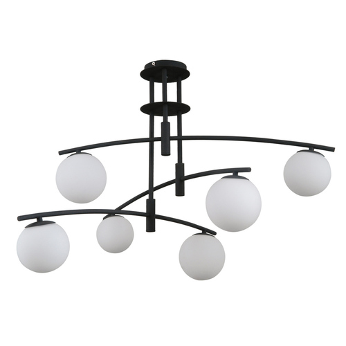 Check Italux Senai White Black 6-Light G9 LED Pendant Lamp PND-31322-6A-SB