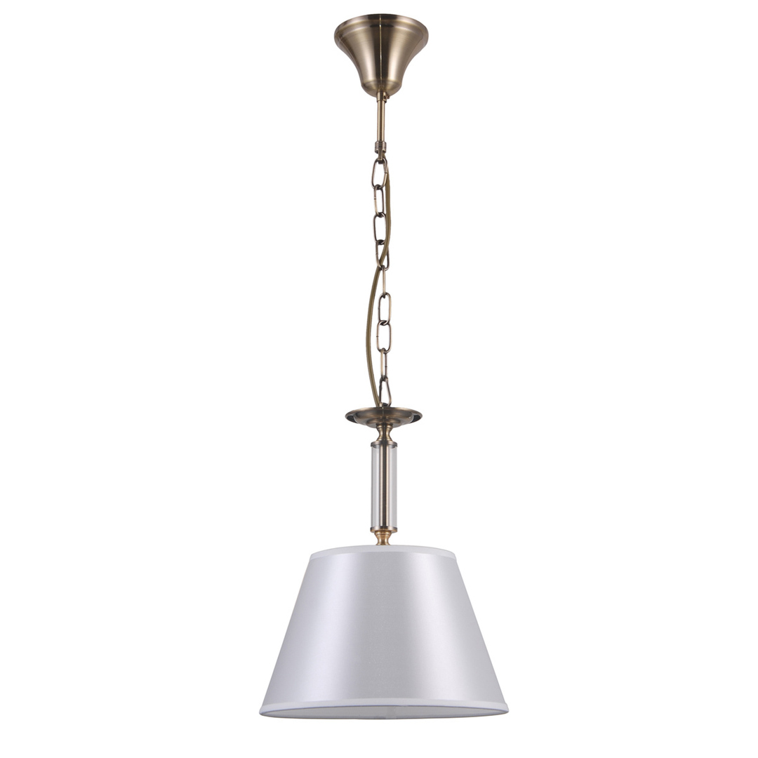 Italux Solana Pendant Light E14 White Fabric Brown 27 cm PND-28366-1