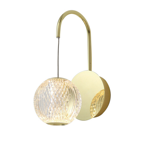 Check Italux Rosario Gold LED Wall Lamp 3000K 4.2W WL-12220121-1A-GD