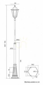 Outdoor Pole Light SU-MA Retro Maxi Black Patina 190-290 cm OGMWN 1 small 5