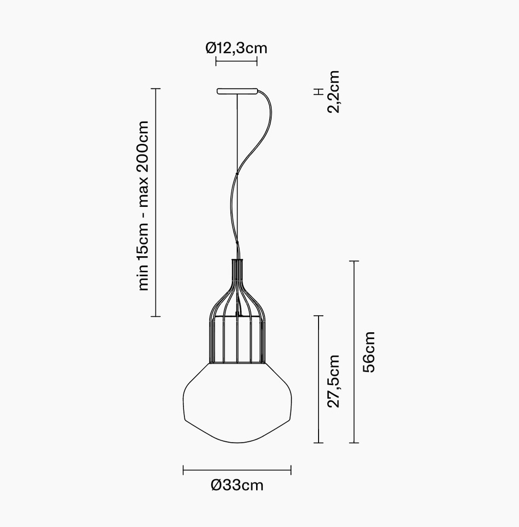 Display Hanging lamp Fabbian Aérostat 33 cm - glossy copper - F27A11 41 Hanging lamp Fabbian Aérostat 33 cm - glossy copper - F27A11 41