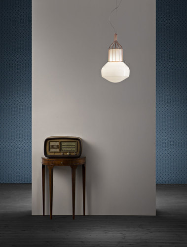 Check Hanging lamp Fabbian Aérostat 43cm - shiny copper - F27A13 41