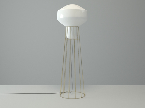 Check Fabbian Aérostat floor lamp 43cm - plated brass - F27C03 19