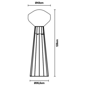 Fabbian Aérostat floor lamp - black chrome - F27C03 24 small 2