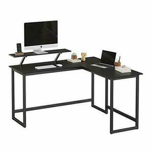 Black corner desk LWD56BK small 2