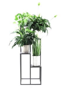 Plant Stand JAKPOL Metallo 112 cm Metal Anthracite Grey 4-Tier Indoor Loft small 1
