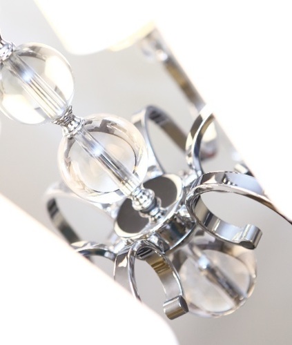 Check Pendant Light Max Light Charlotte P0110 8-Light Chrome Chandelier 75 cm