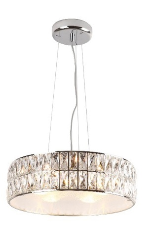 Check Pendant Light Max Light Diamante P0236 Chrome 5-Light 38 cm