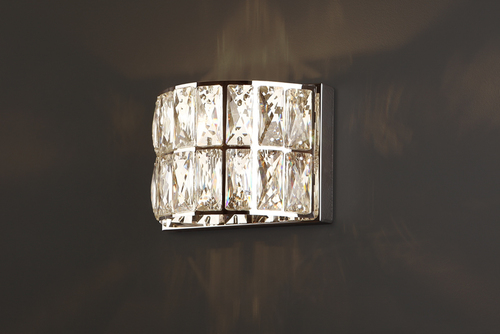 Check Wall Light Max Light Diamante II Chrome Crystal Glass G9 W0204