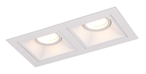 Check Recessed Luminaire Max Light HIT II H0081 White Metal 2xGU10 50W