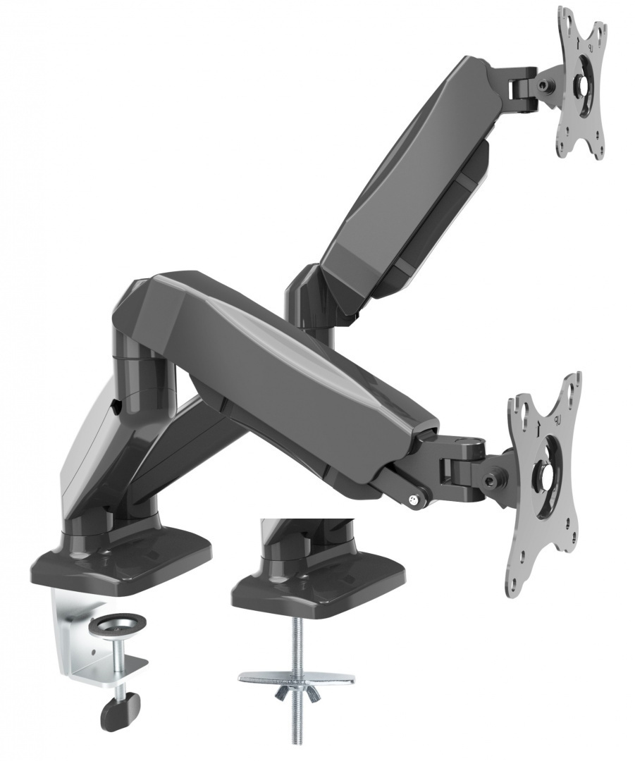 Check Desk holder for two monitors - gas spring - 13-32" Desk holder for two monitors - gas spring - 13-32"