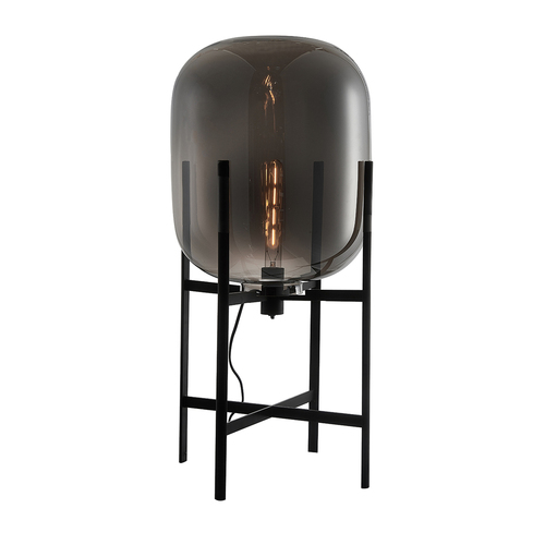 Check Italux Standing Lamp Maversa E27 Black Graphite Mirrored FL-82321-1A-M