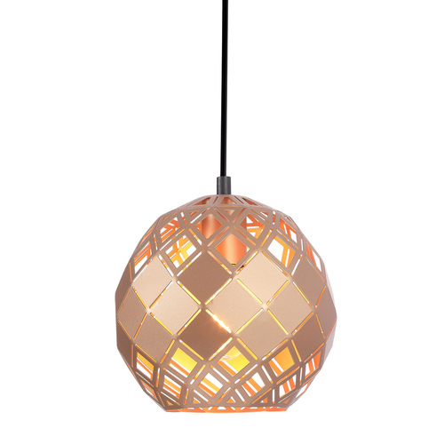Check Italux Gold Pendant Light E27 20 cm Steel Glass PND-34221-1S-GD