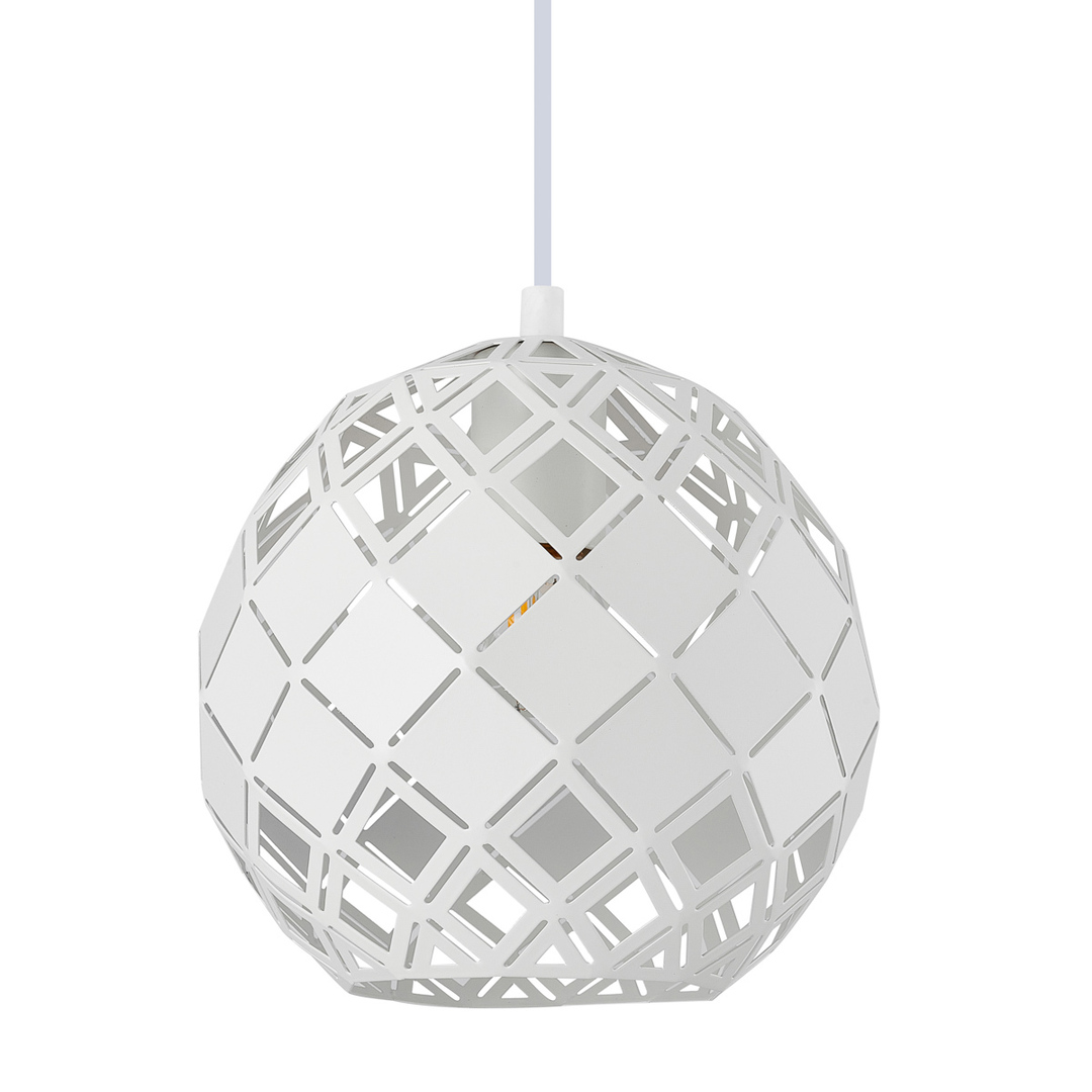 Italux Paulela White Pendant Light E27 Steel 20 cm PND-34221-1S-WH