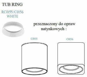 Plafon Max Light TUB RC0155/C0156 biały aluminiowy 1 Plafon Max Light TUB RC0155/C0156 biały aluminiowy small 1