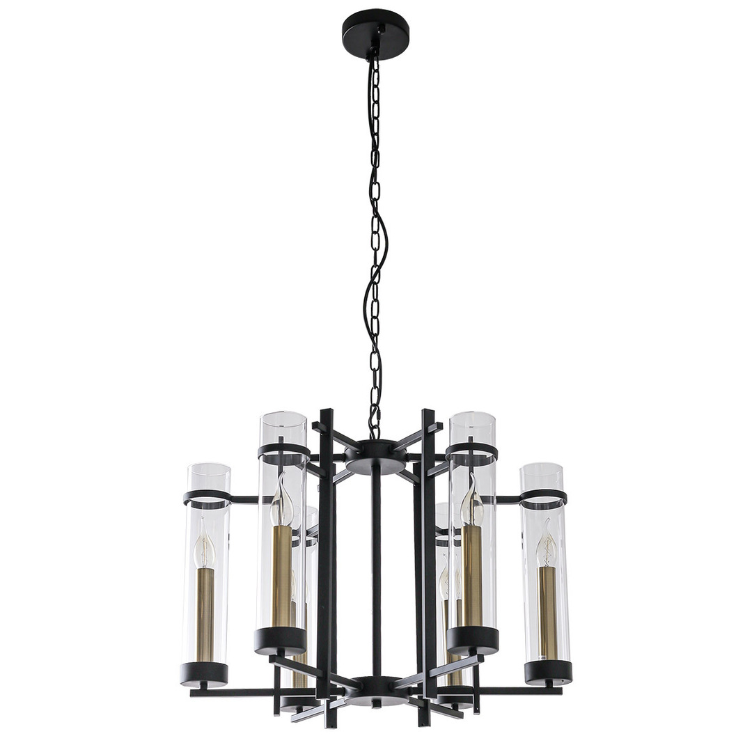 Check Italux Pendant Light Black Glass 6-Light E14 60.5 cm PND-31186-6A-BL Italux Pendant Light Black Glass 6-Light E14 60.5 cm PND-31186-6A-BL