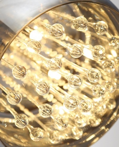 Check Pendant Light Max Light Moonlight P0076-06X Chrome Mirror Glass 6-Light 50 cm