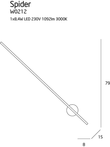 Check Wall Light Max Light Spider W0212 White LED 79 cm