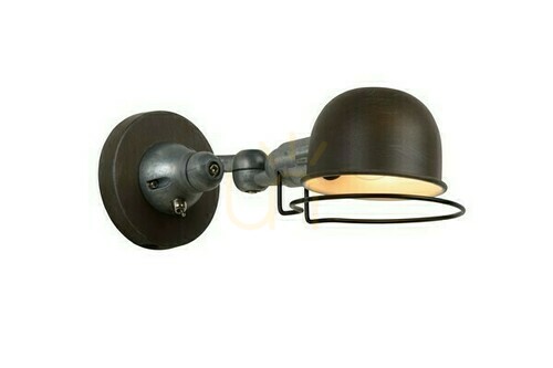 Check Lucide HONORE Brown Metal Vintage Wall Lamp 45252/01/97