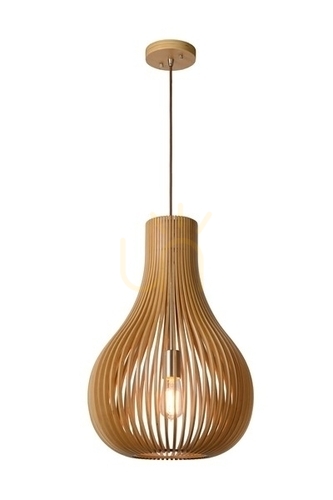 Check Lucide BODO Wooden Pendant Light 38 cm 01400/38/72