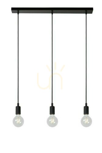 Check Lucide FIX 3-Light Black Metal Pendant Lamp 08408/03/30