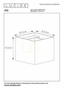 Lucide XIO black gold LED wall lamp 09217/04/30 small 6