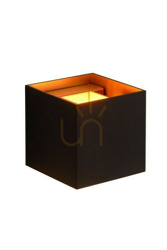 Lucide XIO black gold LED wall lamp 09217/04/30