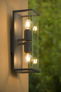 Lucide CLAIRE Outdoor Wall Light Anthracite Glass 2xE27 IP54 27883/02/30 small 6
