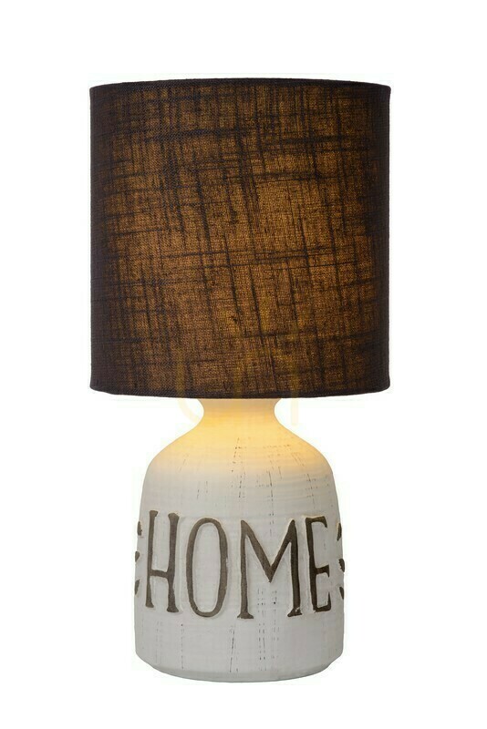 Lucide COSBY White Ceramic Cotton Japandi Table Lamp 47503/81/31